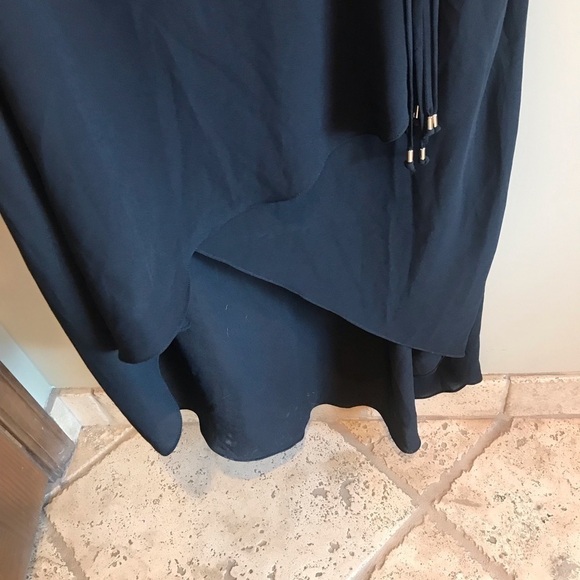 VINTAGE Cache Black Ruffled Maxi Dress XS - Picture 6 of 7